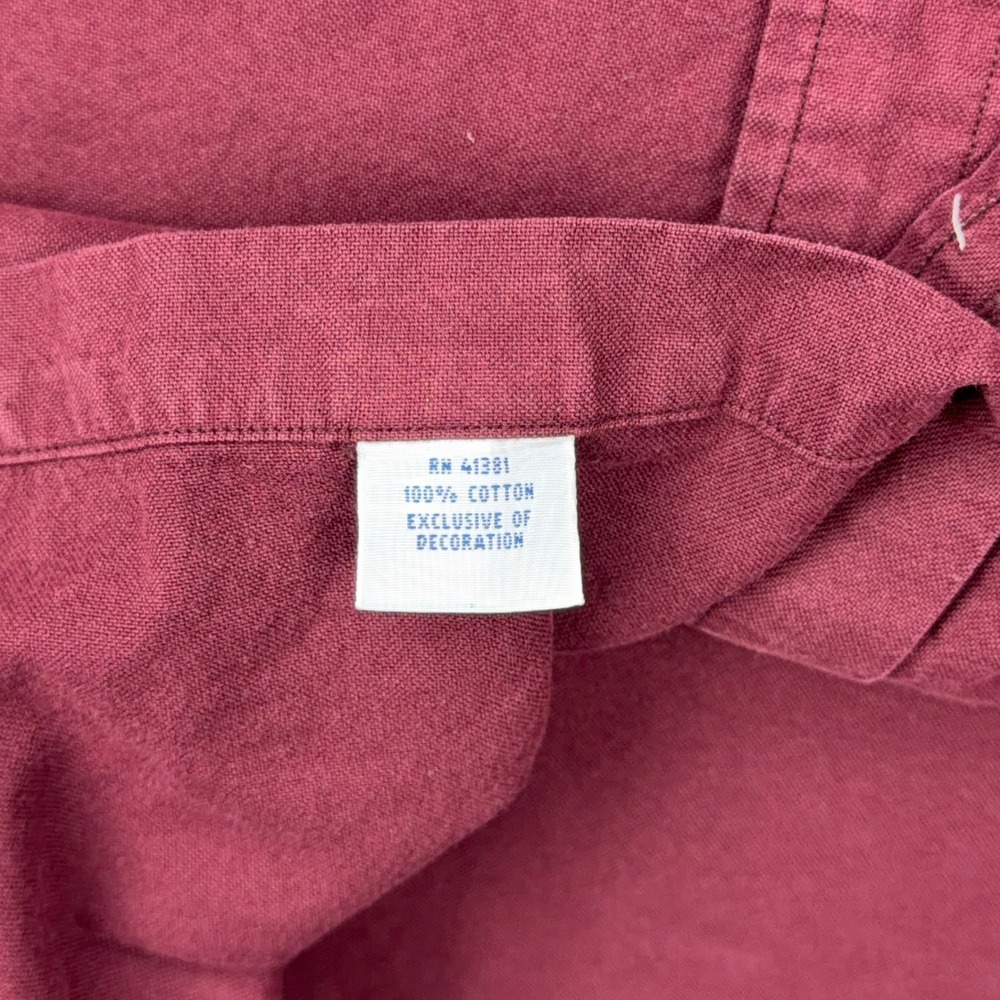 Ralph Lauren Shirt Mens XL Maroon Red Long Sleeve Pony Logo Button Down Cotton - Picture 10 of 11